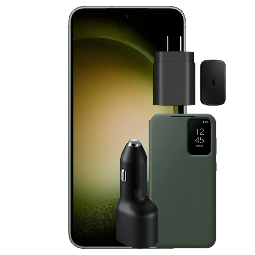 SAMSUNG GALAXY S23 PLUS (256GB) + SMART VIEW WALLER CASE + CAR CHARGER