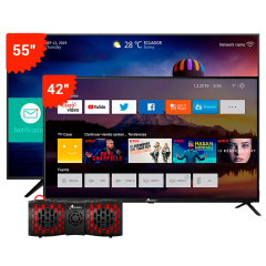 ANDROID TV 55" UHD + RIVIERA 42" FHD